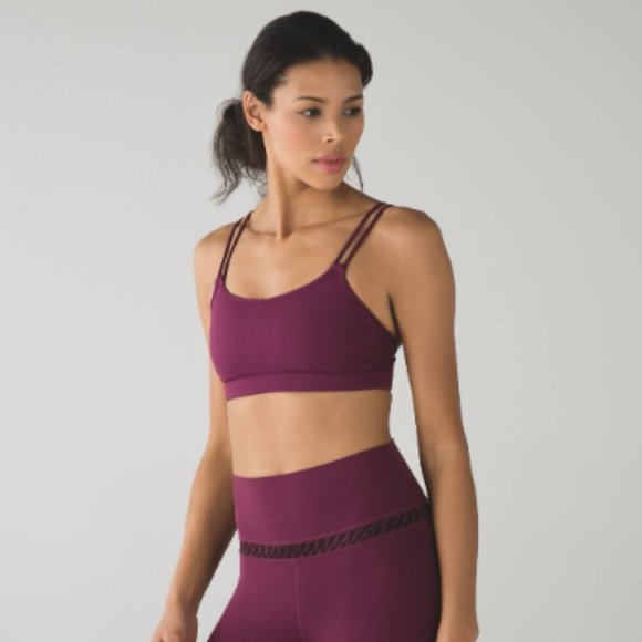 EUC Lululemon Make A Move Bra Red Grape 4 - Picture 2 of 10